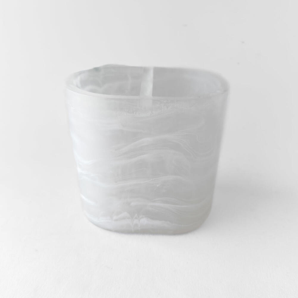 New Resin White Translucent Marbled Effect Toothbrush Holder‎